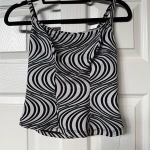 Papillon Blanc Monochrome Swirl top